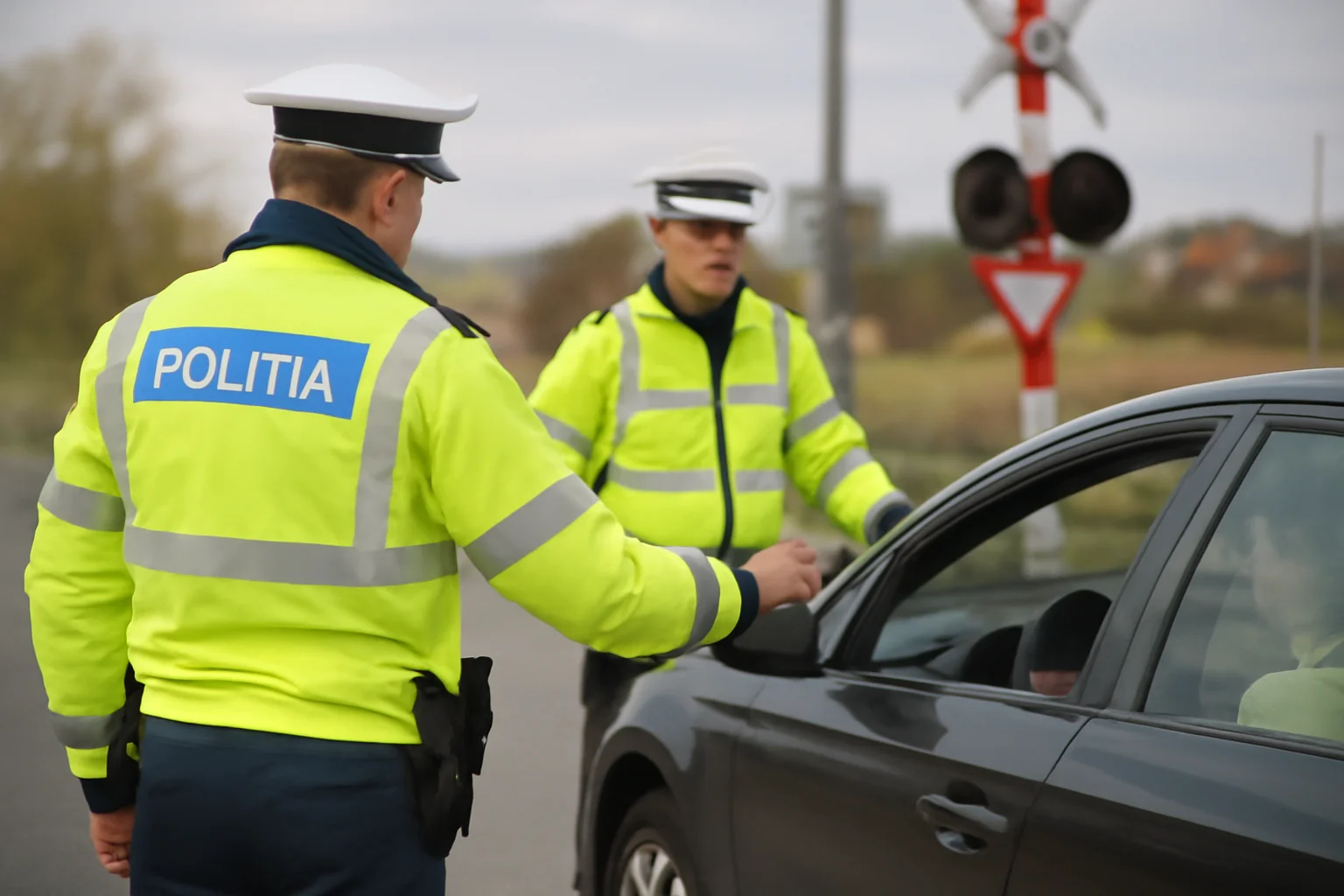 Acțiune rutieră la trecerile la nivel cu calea ferată din Baia Mare și alte localități maramureșene