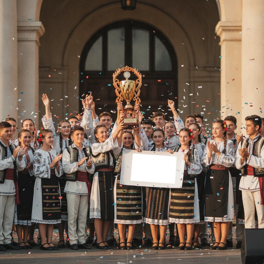 Ansamblul Hori și Joc din Baia Mare a câștigat Premiul I la Festivalul Moineșteanca