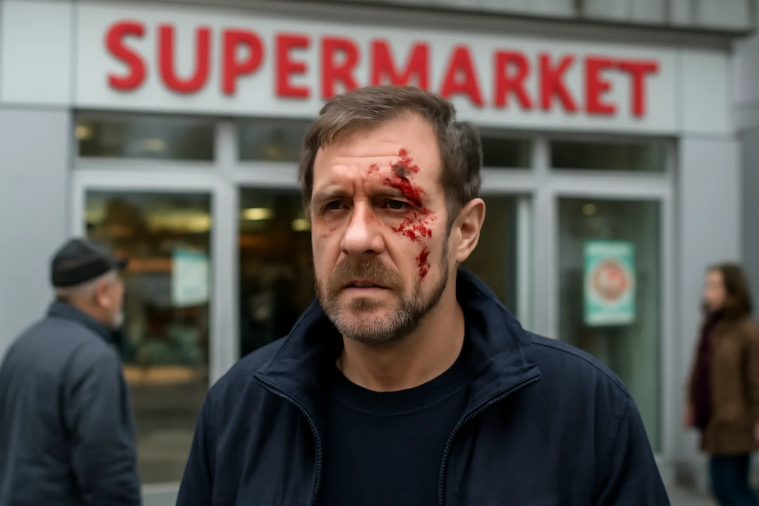 Bărbat rănit la cap în fața unui supermarket din Baia Mare, după o dispută verbală