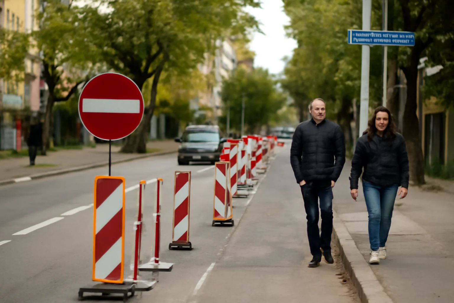 Circulația revine la regimul anterior lucrărilor pe strada Trandafirilor din Baia Mare