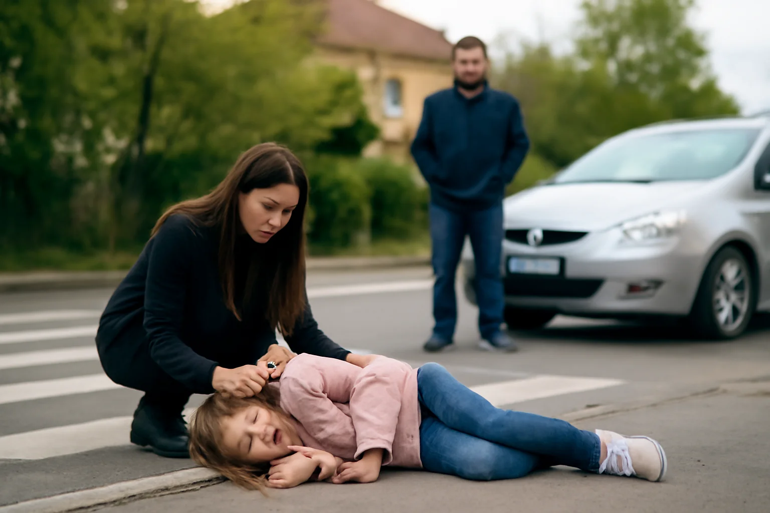 Copilă de 6 ani lovită de mașină pe strada Barajului după o traversare neregulamentară