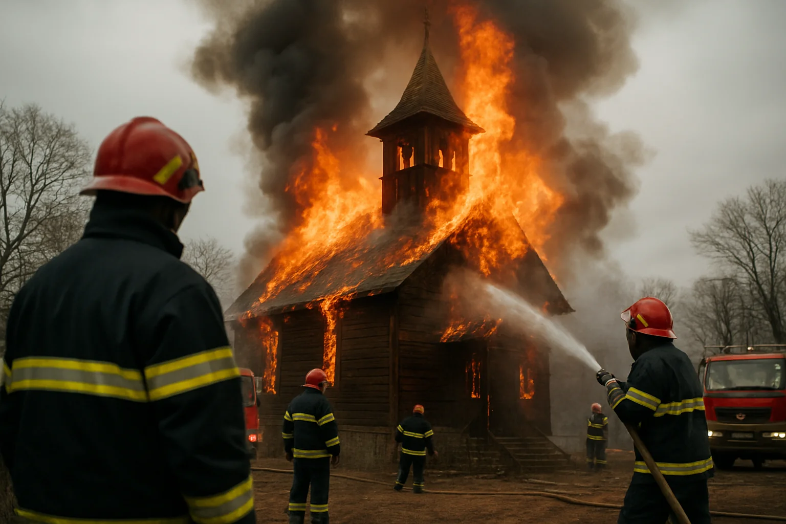 Incendiu la biserica de lemn din Posta, Maramureș