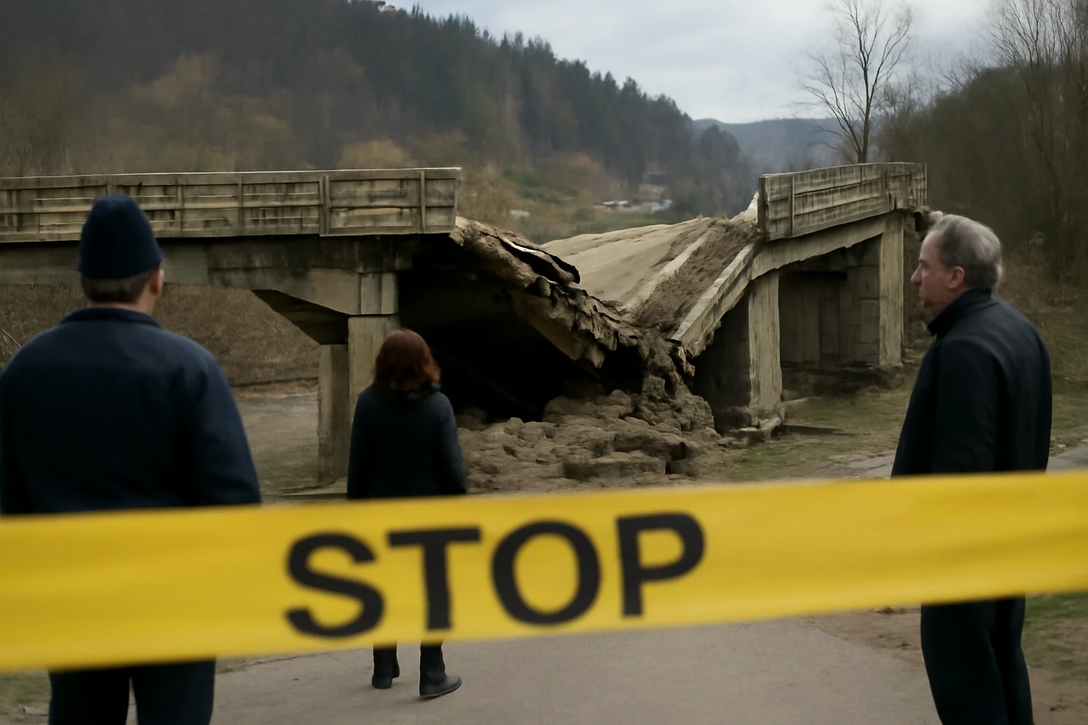 Podul de la Vișeu de Jos rămâne închis circulației: decizia autorităților din Baia Mare după prăbușirea parțială