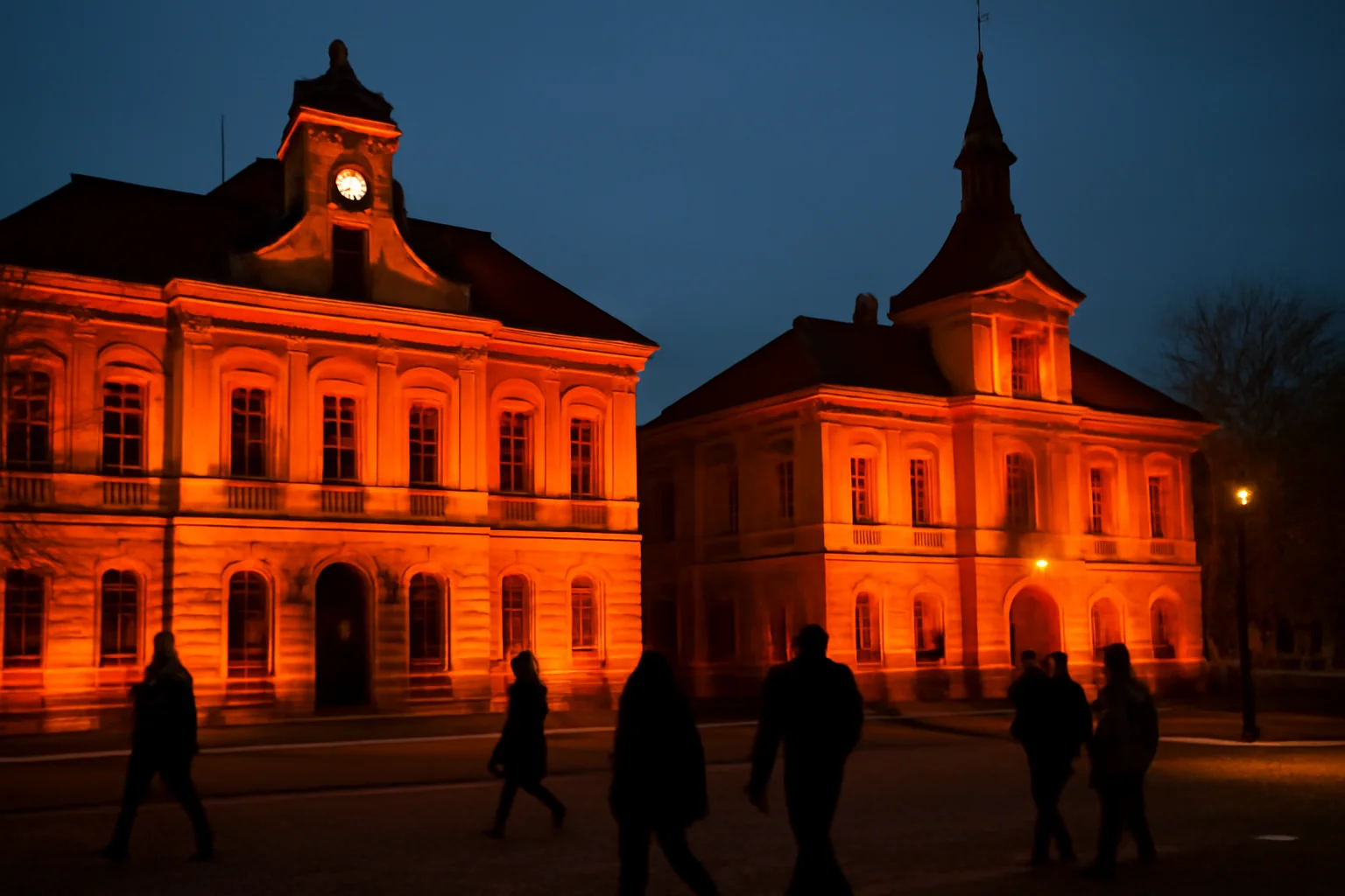 Primăria Baia Mare, iluminată în portocaliu de Ziua Mondială a Luptei Împotriva Cancerului