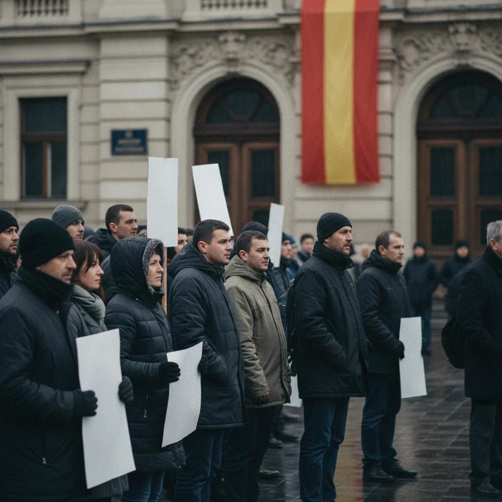 Protest la Prefectura Maramureș pentru alegeri parlamentare anticipate, pe 3 octombrie