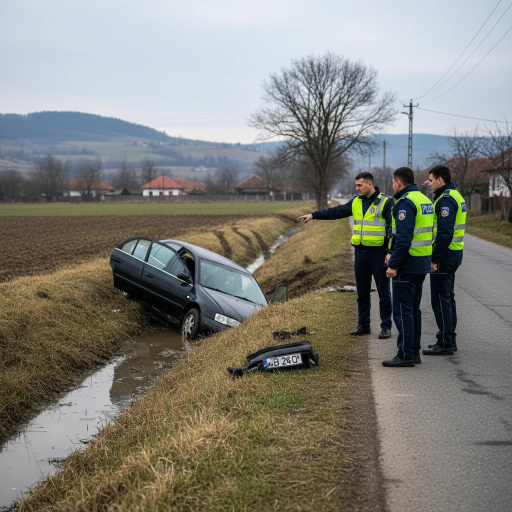 Șofer băut, fără permis, prins în Dănești după ce și-a abandonat mașina