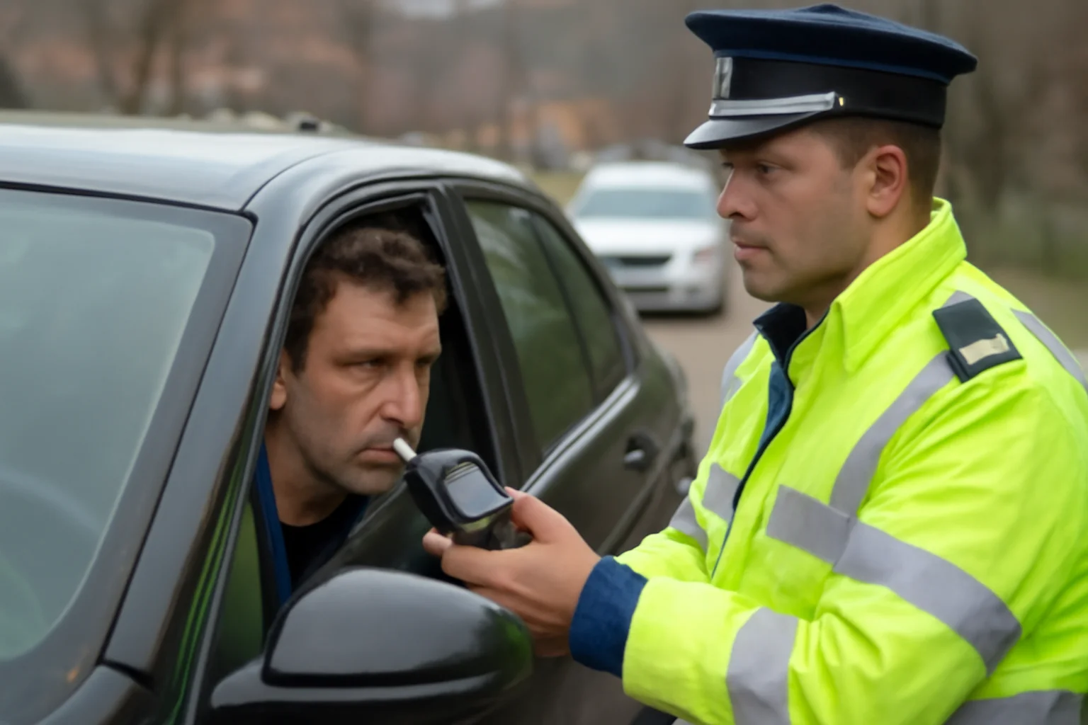 Șofer oprit de poliție la Moisei, după un apel la 112, testat cu alcoolemie ridicată – cazul ajunge la Baia Mare