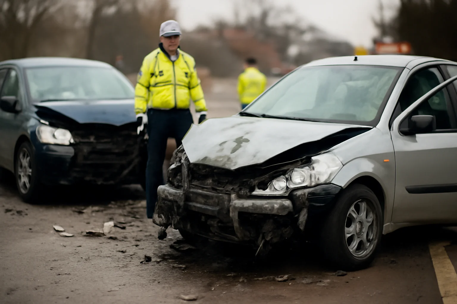 Șoferiță de 28 de ani rănită într-un accident rutier cu impact frontal în Baia Mare