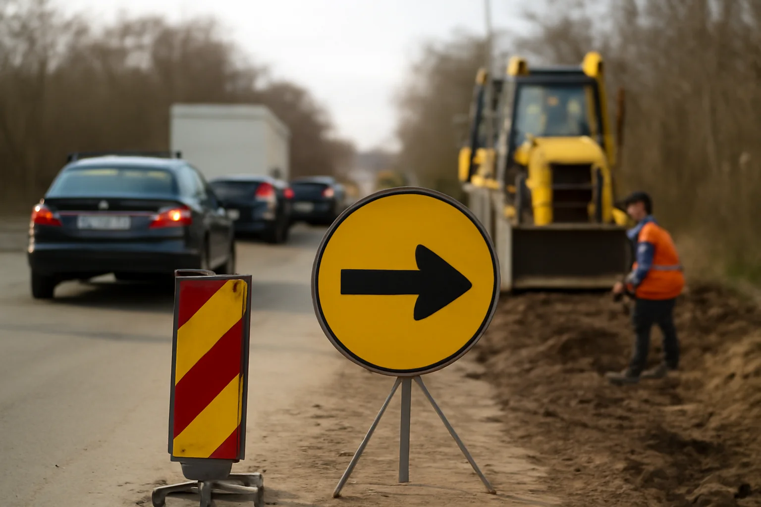Trafic deviat pe ruta alternativă din Satu Nou de Jos