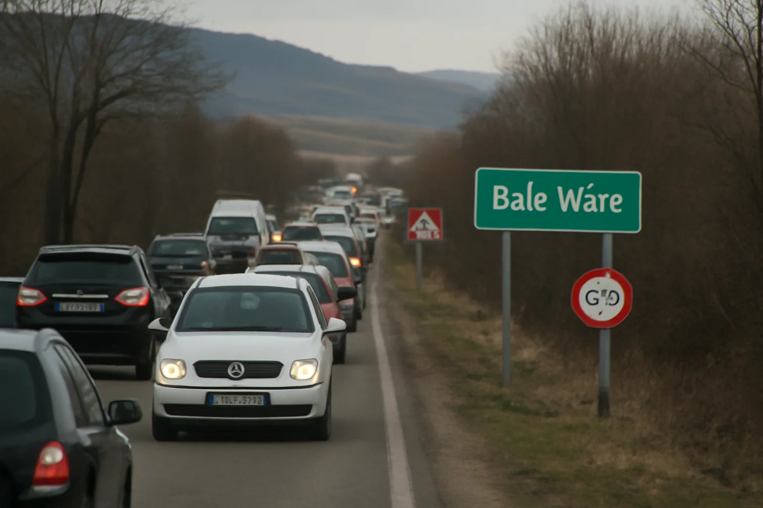 Trafic îngreunat la intrarea în Baia Mare pe DN 1C în 31 ianuarie 2026