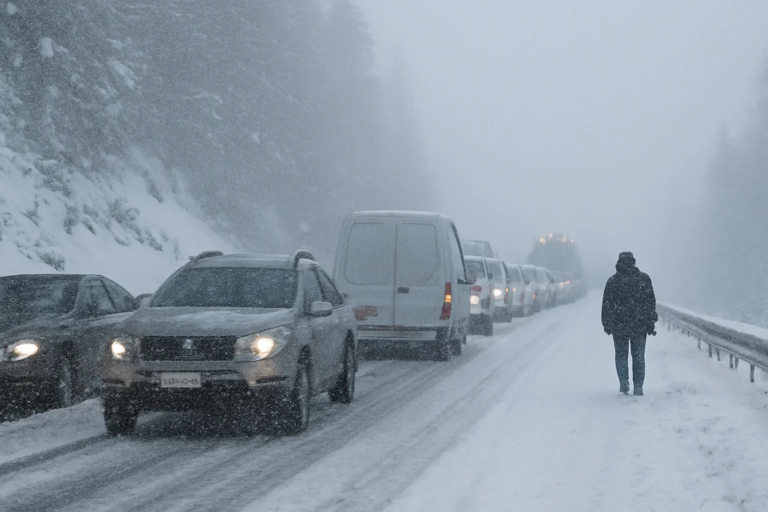 Trafic rutier îngreunat în Pasul Prislop: șoferii din Baia Mare, avertizați asupra condițiilor de iarnă pe DN18