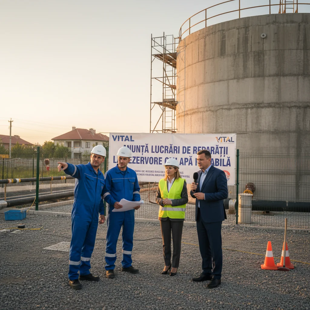 Vital informează despre lucrări de reparații la rezervorul de apă potabilă din zonă